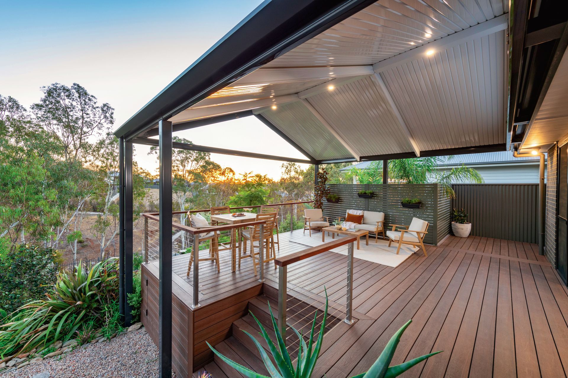 Outdoor Deck With Patio Cover — Over the Top Roofing Specialists in Kunda Park, QLD