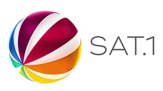 Ein bunter Ball mit dem Wort Sat.1 darauf
