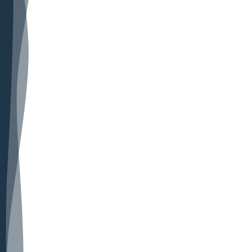 Abstraktes Design mit wellenförmigen Formen in Blau- und Grautönen auf weißem Hintergrund.