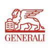 Logo von Generali: geflügelter Löwe mit Buch, rot auf weiß, darunter Firmenname.