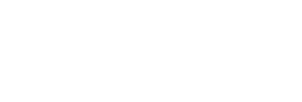 White logo on white background.