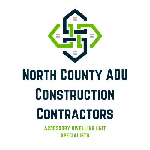 A logo for north county adu construction contractors accessory dwelling unit specialists.