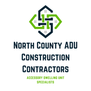 A logo for north county adu construction contractors accessory dwelling unit specialists.