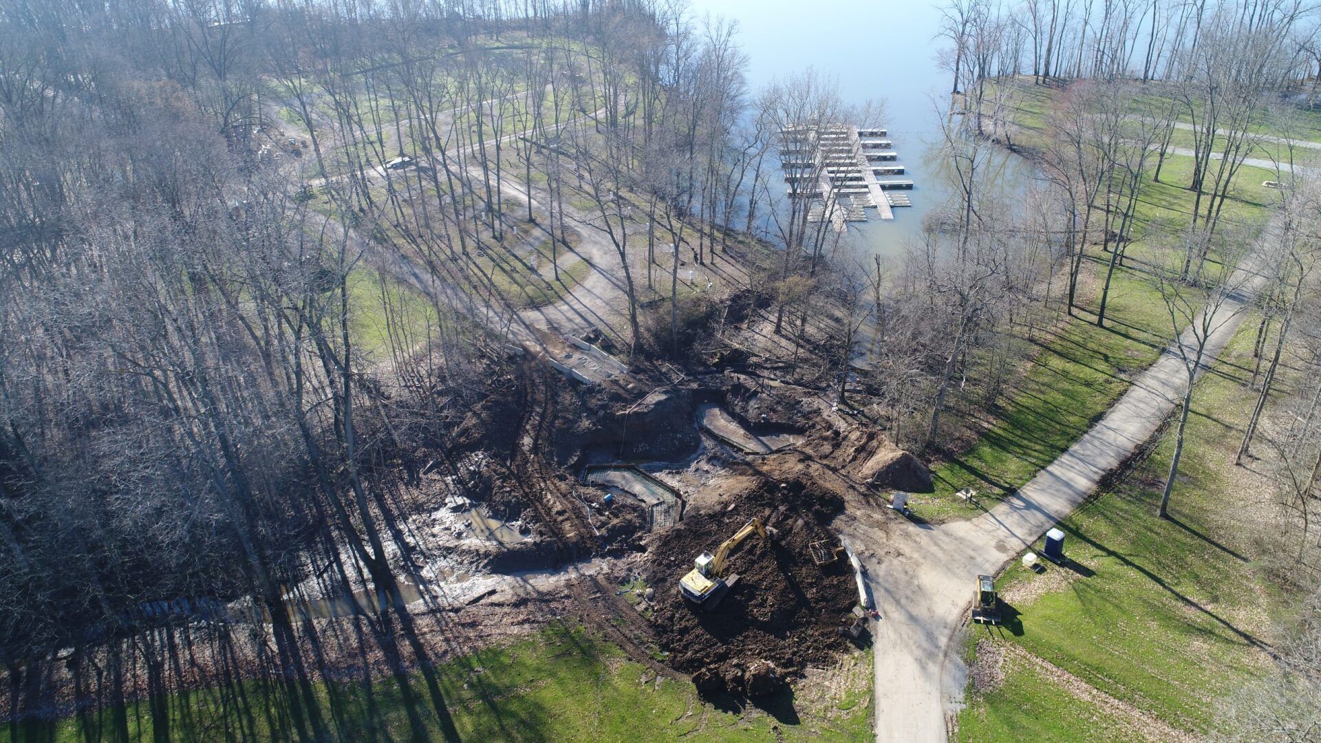 arial view of job site. 