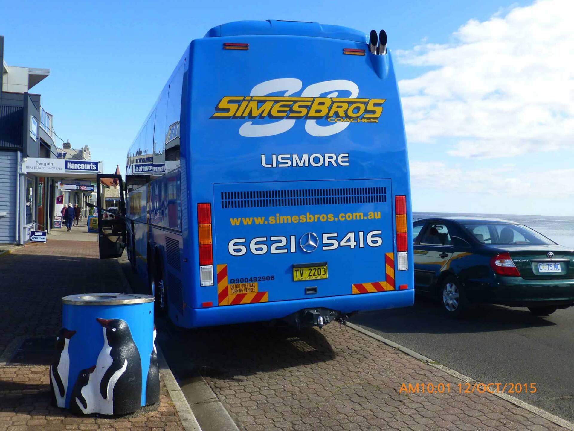 Rear View of Simes Bros Coaches — Coach Trips in Lismore, NSW