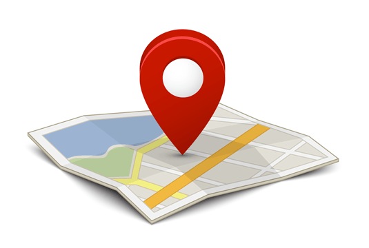 Map with Red Location Pin — Coaches Near Me in Australia