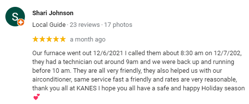 A screenshot of a review from shari johnson