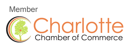 A logo for the charlotte chamber of commerce