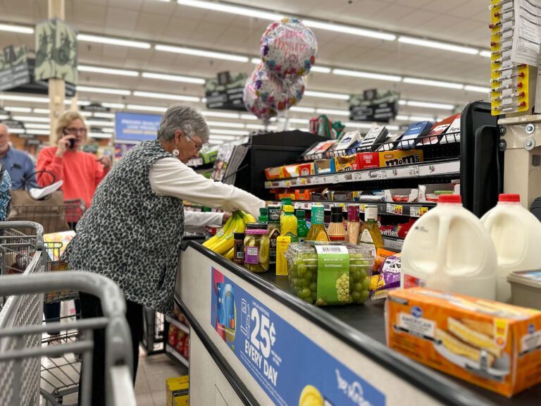 Shopping for donation drive items
