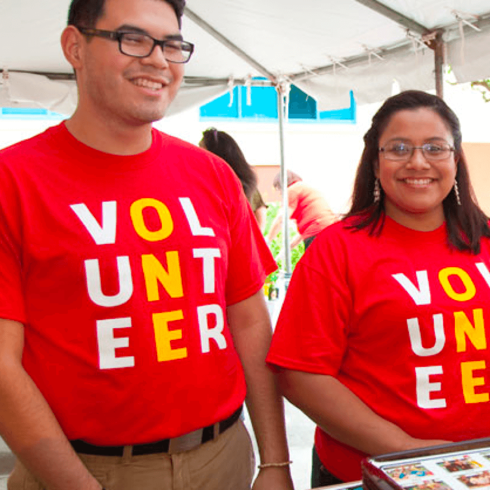 Volunteers at fundraiser