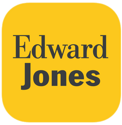 A logo for edward jones on a yellow background