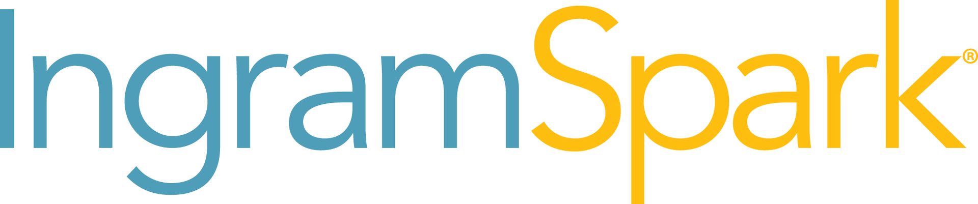 The logo for ingramspark is blue and yellow