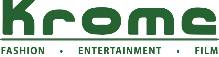 A green and white logo for krome fashion entertainment film