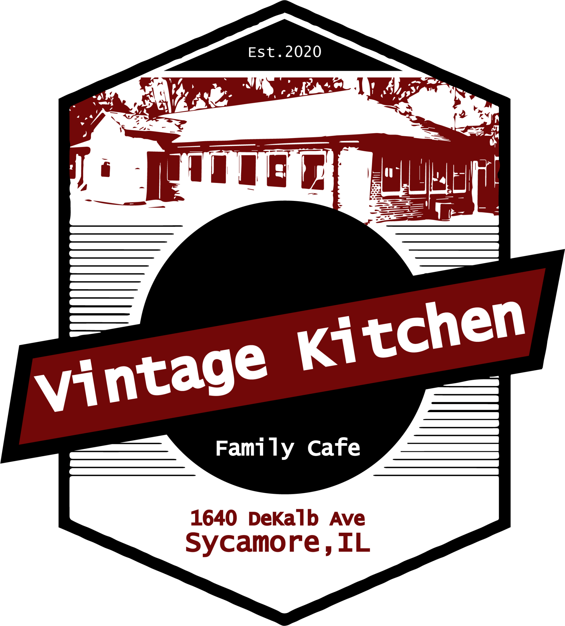 A logo for vintage kitchen family cafe in sycamore il