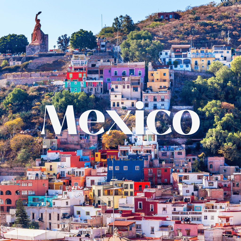 The word mexico that is on a picture