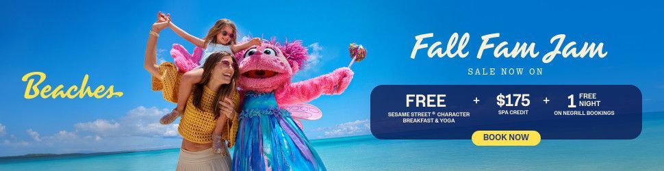 Beaches Fall Fam Jam Sale with Sesame Street characters breakfast and yoga