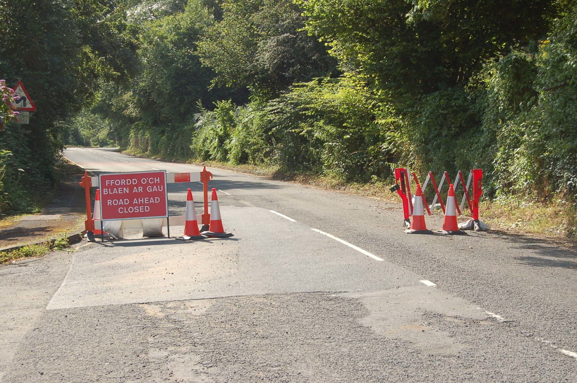 Road into Tintern still  closed off. Paul Easton Locksmiths