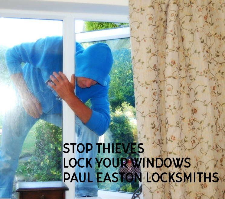 Picture of burglar entering through a window Paul Easton Locksmiths Chepstow