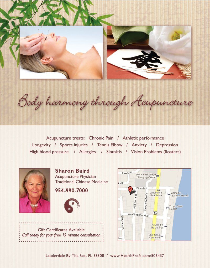 Flyer design for an Acupuncturist 