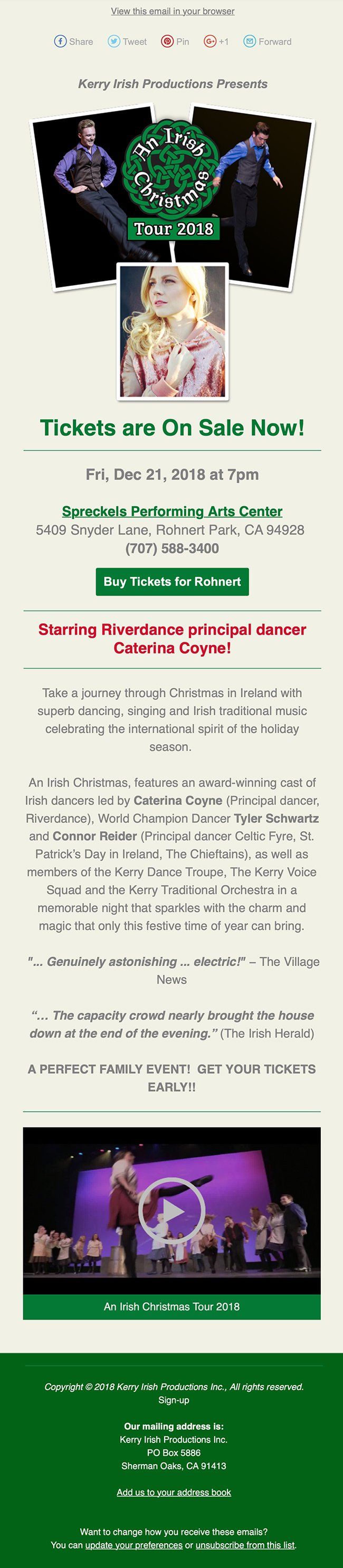 An Irish Christmas Eblast