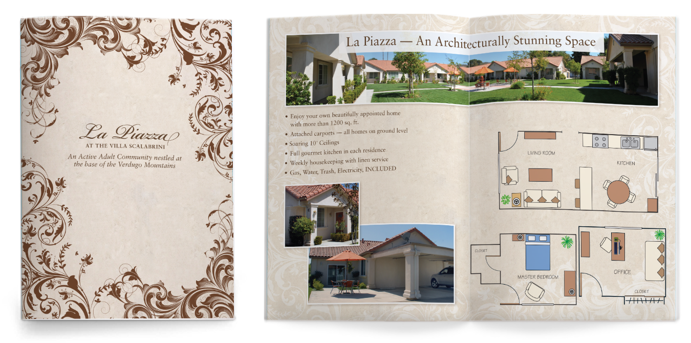 Brochure design for LaPiazza Retirement Community