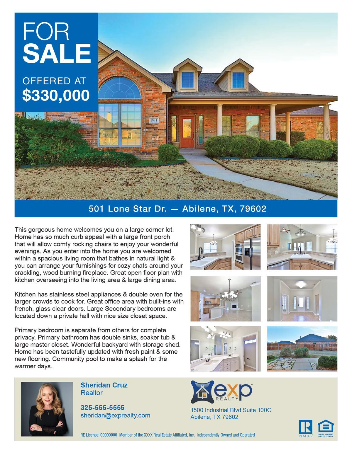 House for Sale Real Estate Flyer