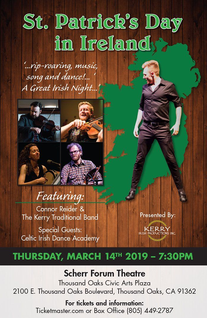 Flyer design for St. Patrick's Day In Ireland event