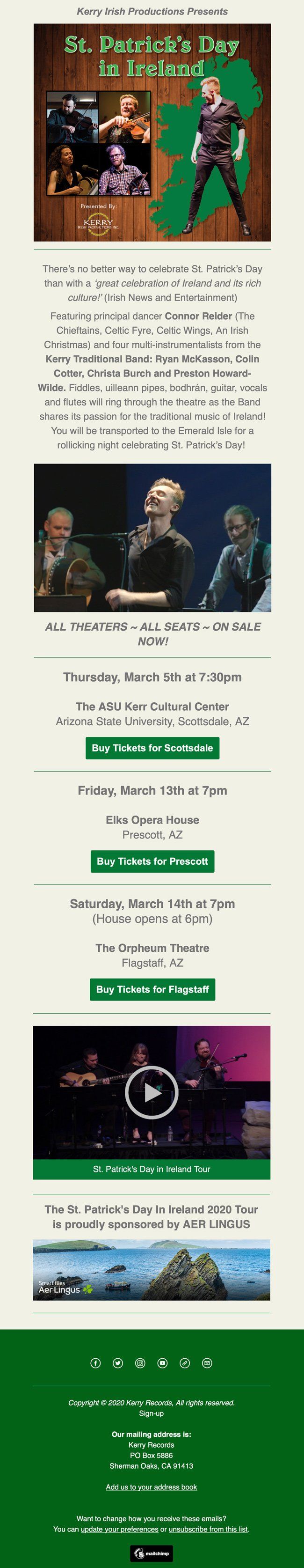 St. Patrick's Day Eblast