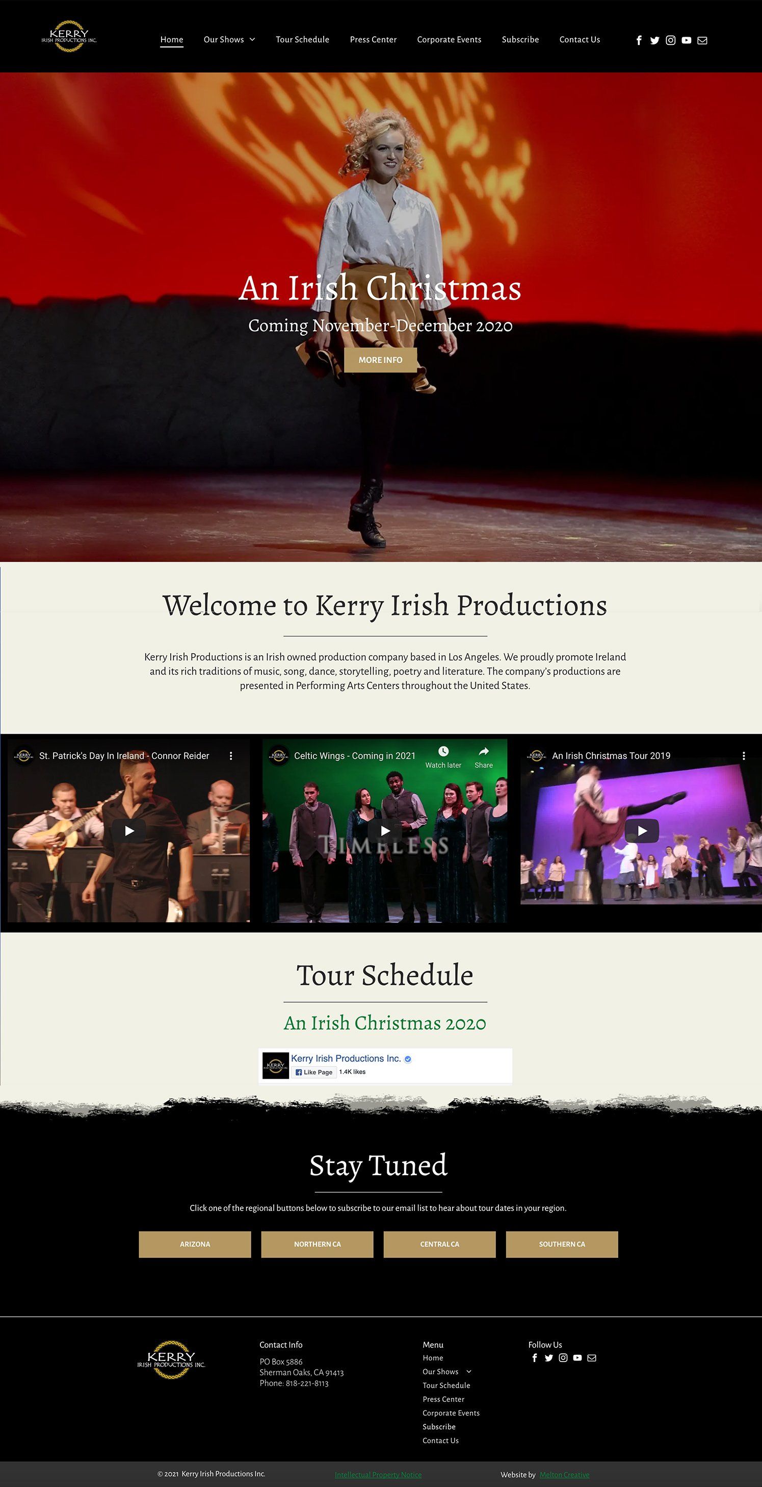 Kerry Irish Productions Website