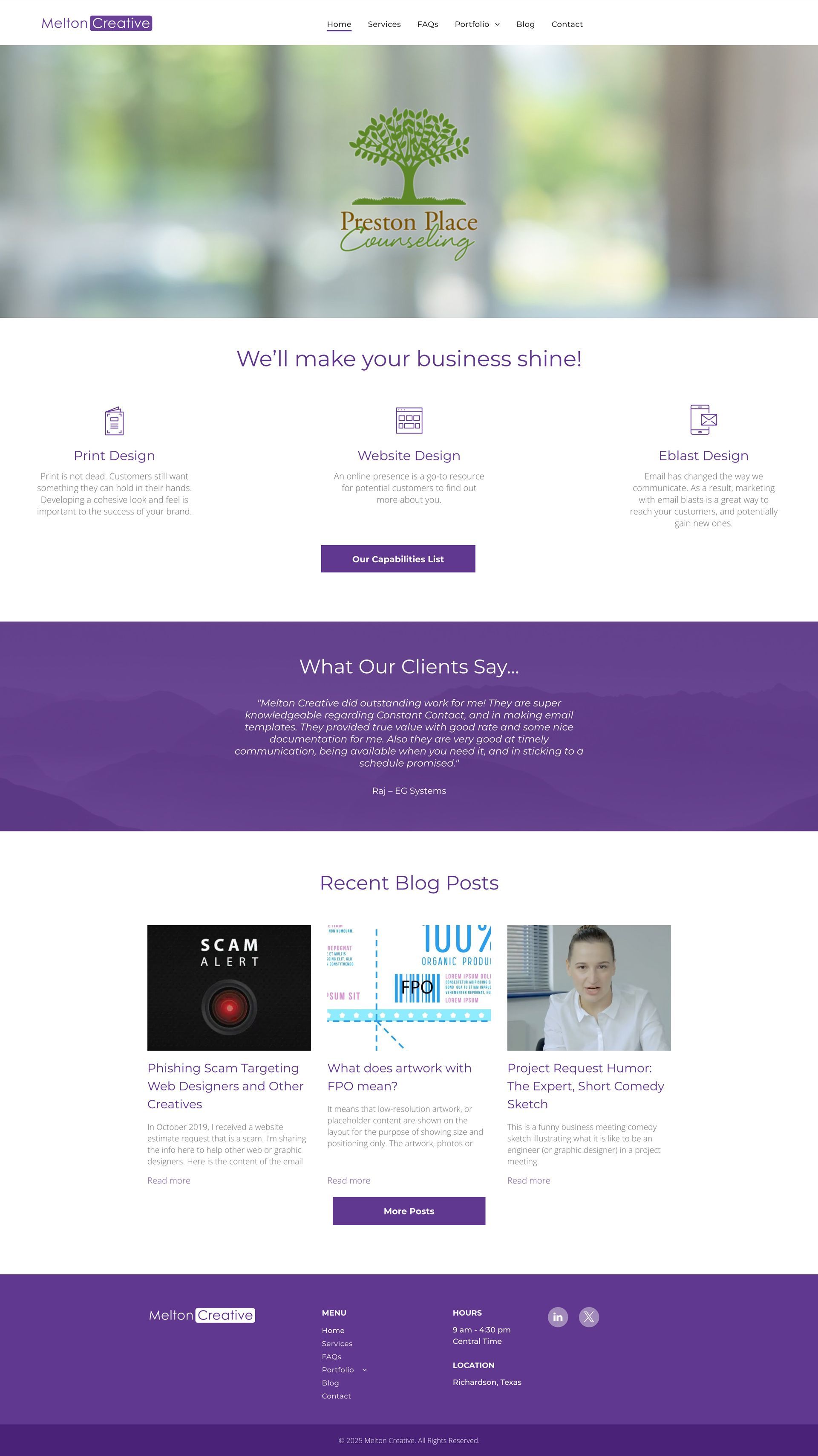 Melton Creative Website