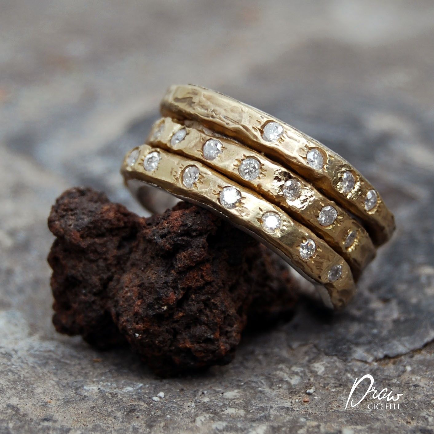 Anello diamanti e argento