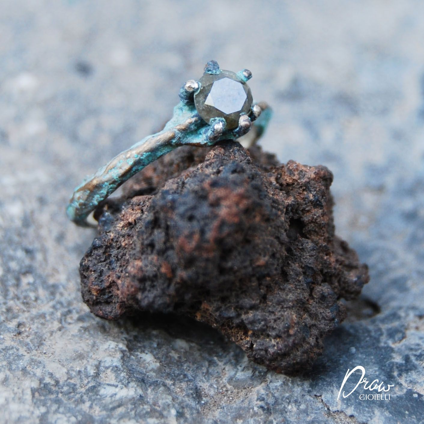 solitario acquamarina