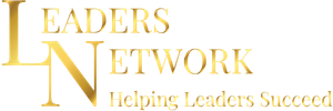 A gold logo for leaders network helping leaders succeed.