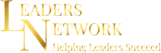 A gold logo for leaders network helping leaders succeed.