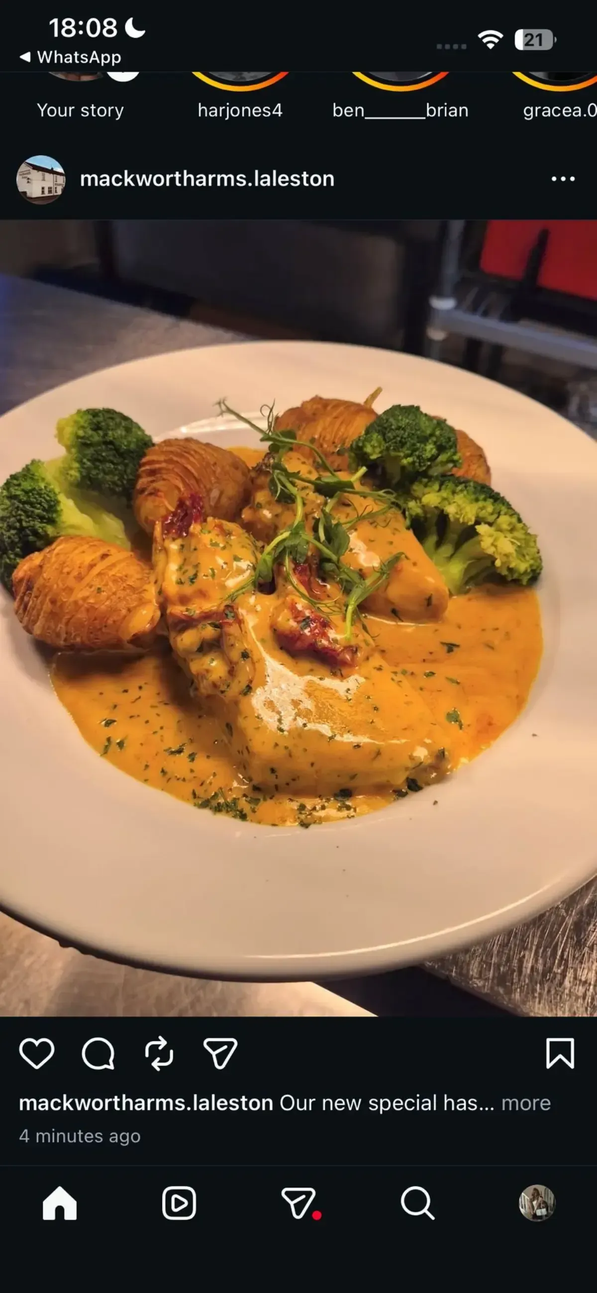 The Mackworth Arms, Laleston, Bridgend | Plate of food with broccoli, fried balls, and sauce.