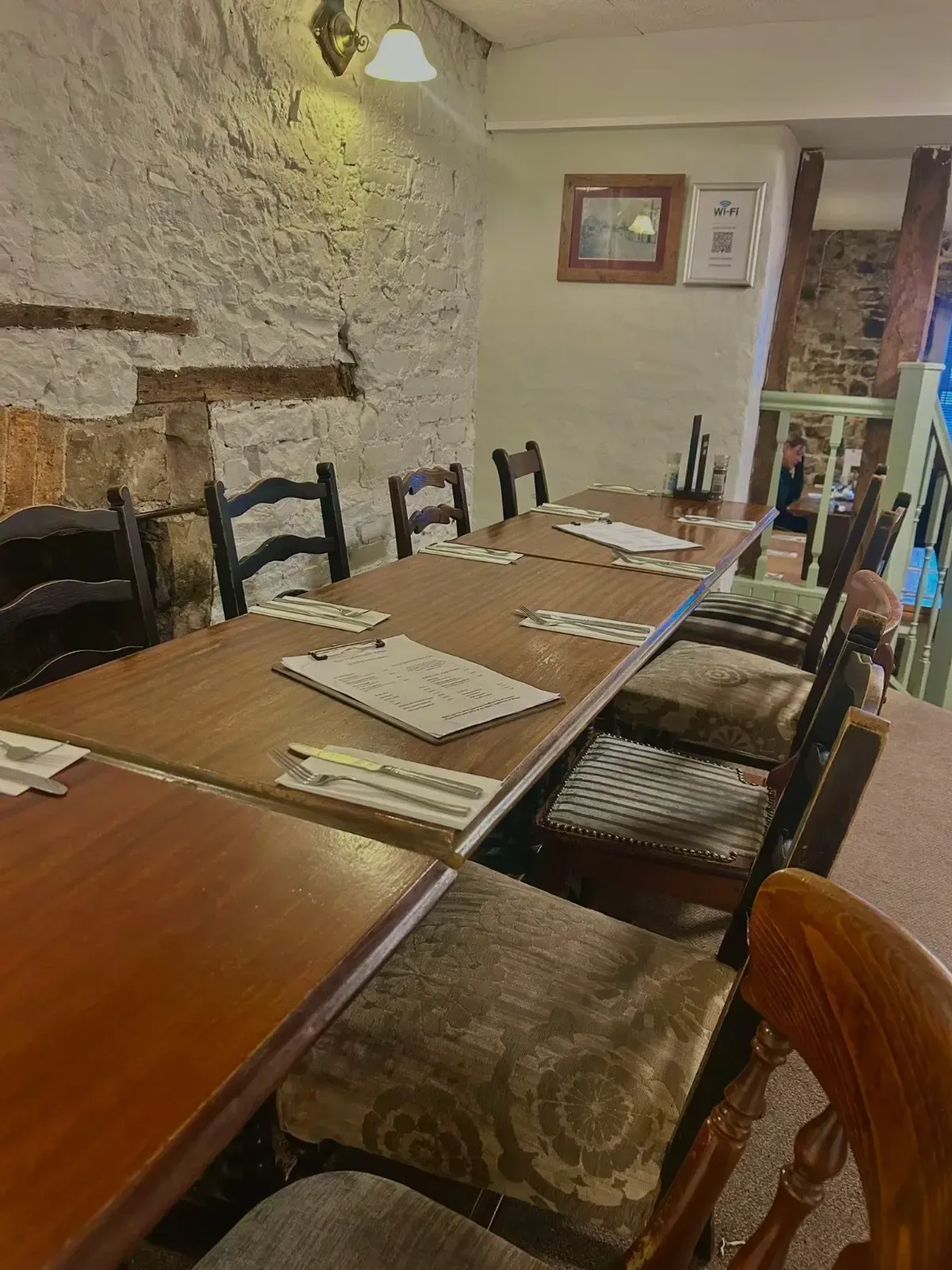 The Mackworth Arms, Laleston, Bridgend | Restaurant dining tables set with silverware and menus