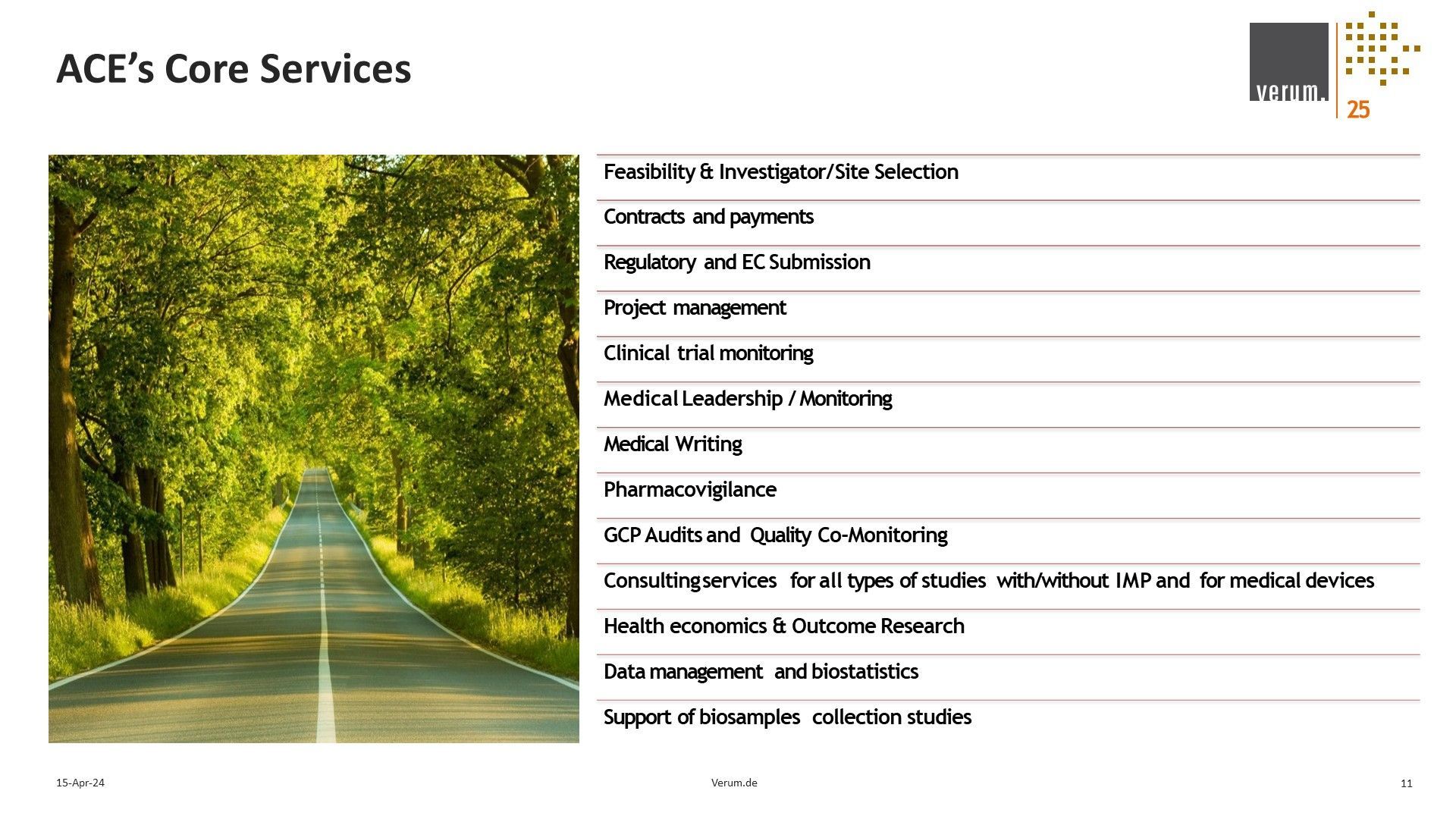 Slide 11 of Alliance for Excellence in Research and Clinical Trials (ACE-REACT) Slide deck
