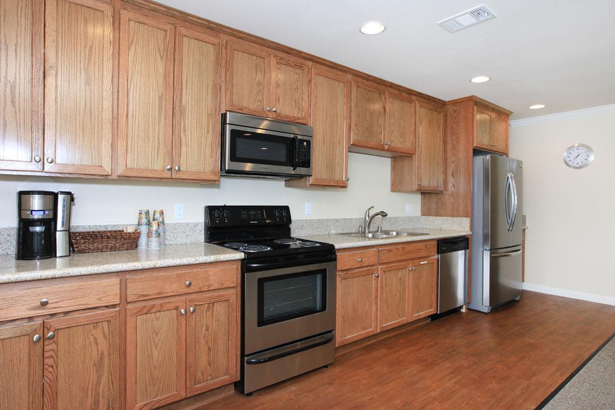 Full kitchen in the community room.