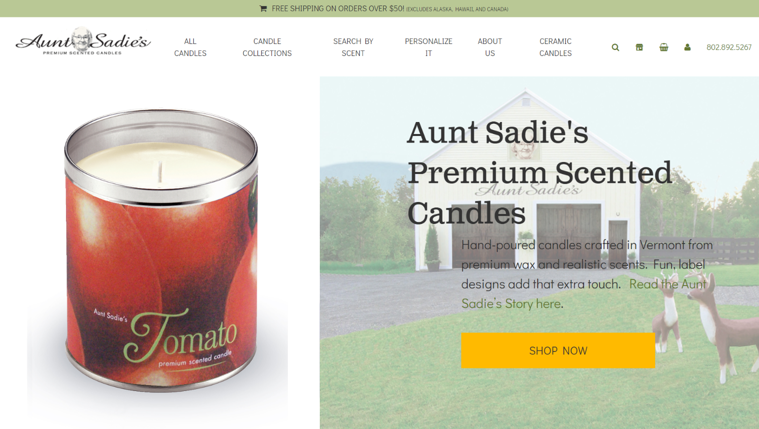 Aunt Sadie’s Premium Scented Candles Before