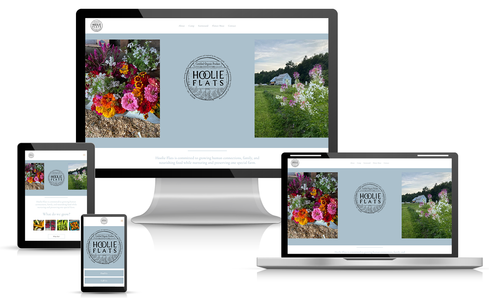 Hoolie Flats Website Design on Multiple Screens and Devices