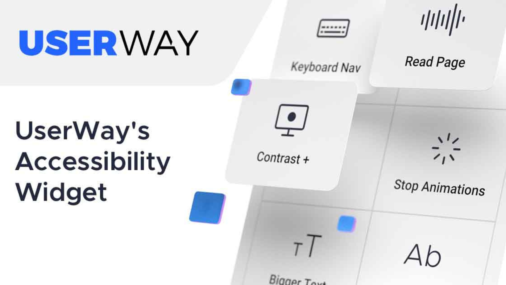 Closeup of UserWay's accessibility widget