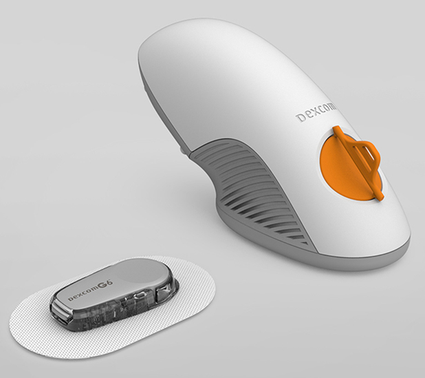 A device that has the word dexcom on it