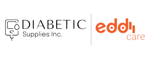 A logo for diabetic supplies inc. and eddy care