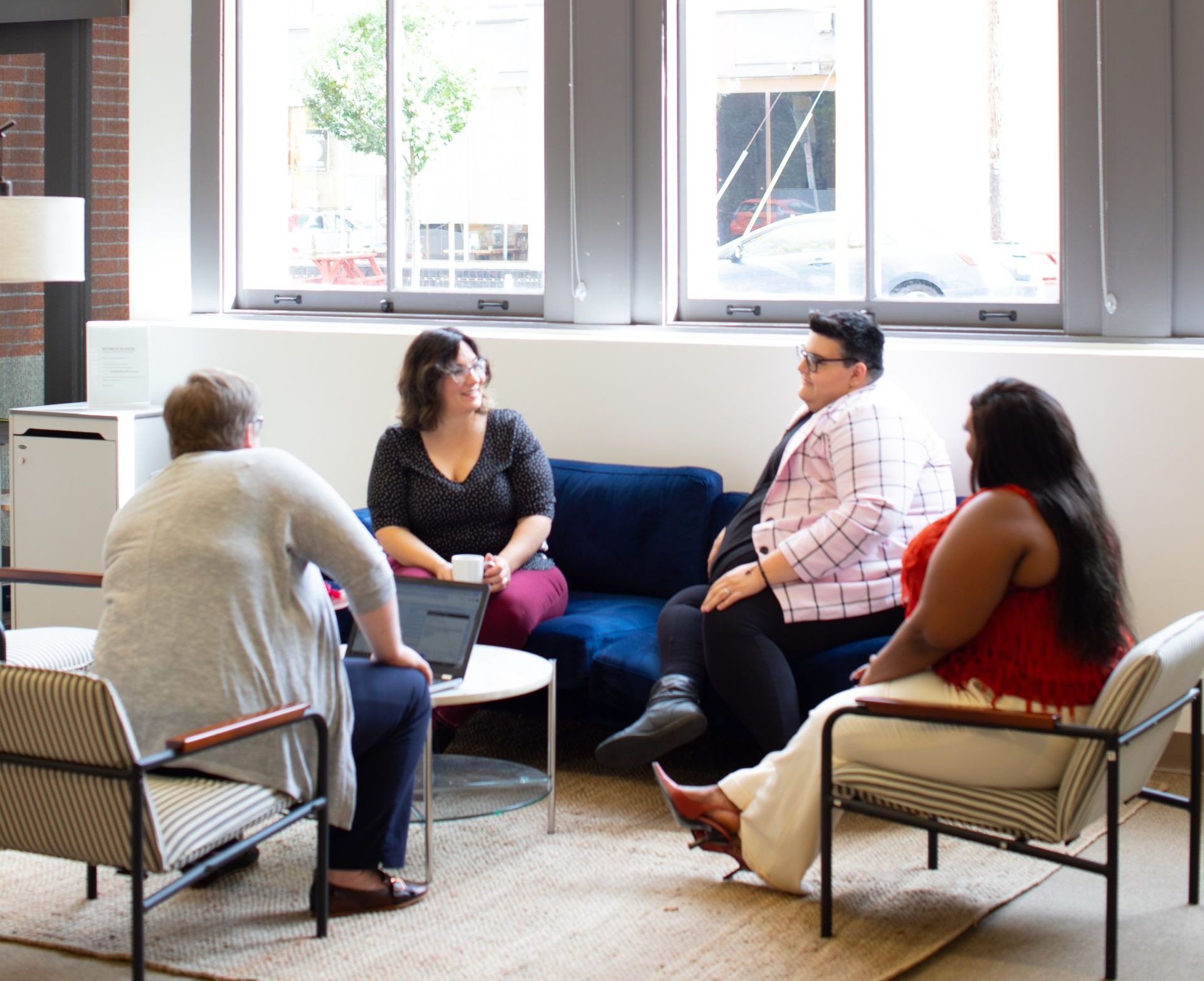 women at group meeting