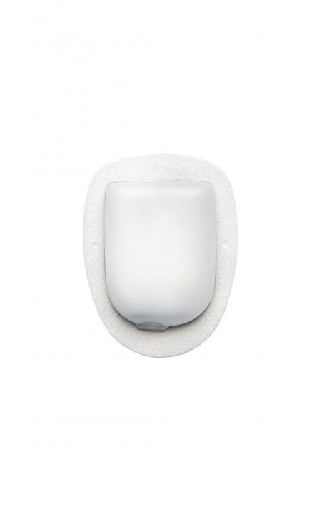 A white container with a lid on a white background.