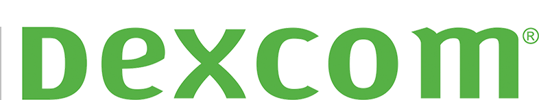 A green dexcom logo on a white background