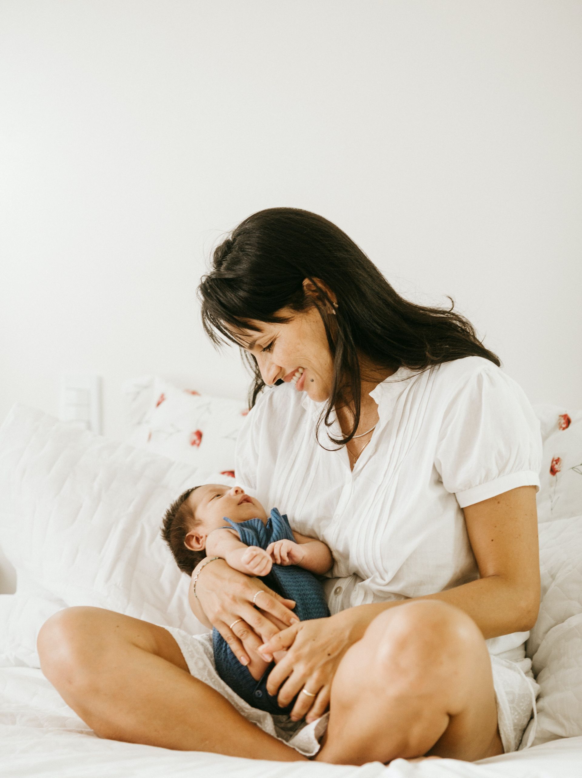 woman holding baby