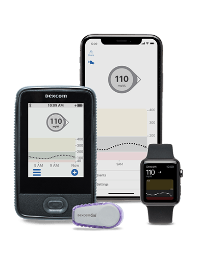 A phone , a watch , and a sensor are sitting next to each other.