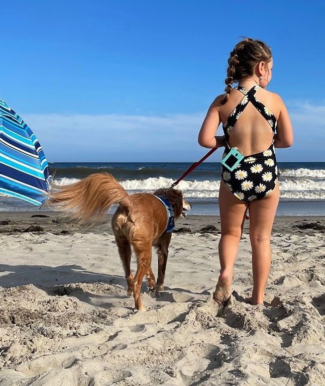 little girl at beach