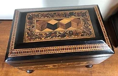 Top View of Turbridge Micro Mosai Compartment Tea Caddy